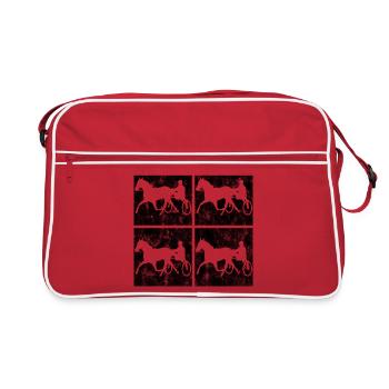 Trotteur trotter dans un style rétro ou vintage - Sac Retro - rouge/blanc - Devant