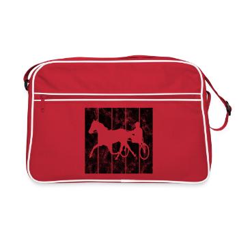 Trotteur trotter dans un style rétro ou vintage - Sac Retro - rouge/blanc - Devant