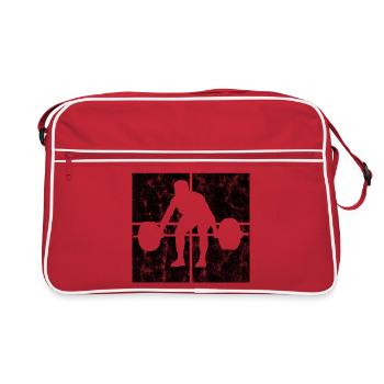 Musculation Bodybuilder GYM Fitnessstudio Retro - Sac Retro - rouge/blanc - Devant