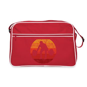 Musculation Bodybuilder GYM Fitnessstudio Retro - Sac Retro - rouge/blanc - Devant