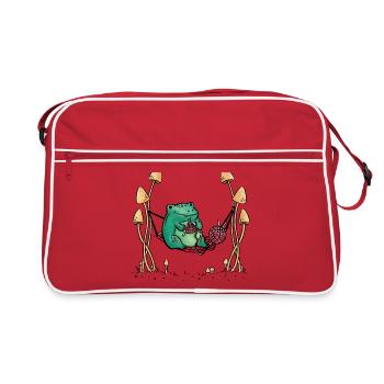 Frog Needlework Knitting Nature Hammock - Retro Bag - red/white - Front
