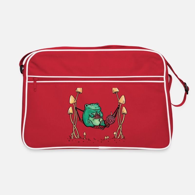 Frog Needlework Knitting Nature Hammock Retro Bag