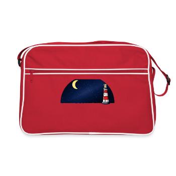 Phare nautique maritime Starry Sky Fantasy - Sac Retro - rouge/blanc - Devant
