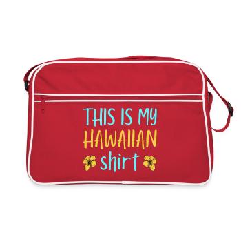 This is my hawaiian shirt, Pineapple - Retro Tasche - Rot/Weiß - Vorne