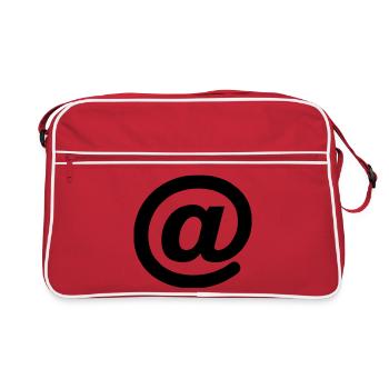 Symbole du signe Arobase - Sac Retro - rouge/blanc - Devant