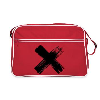 Grunge Cross - Retro Bag - red/white - Front