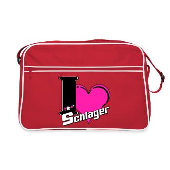 Schlager Party , Schlager Musique , Schlager Love - Sac Retro - rouge/blanc - Devant