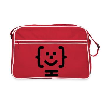 Main programmer code logo - Retro Bag - red/white - Front