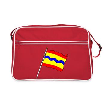 Flag Overijssel the overijselse province flag - Retro Bag - red/white - Front