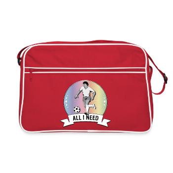 FOOTBALLER Emblem - Soccer - Retro Bag - red/white - Front