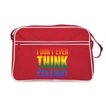 I Don't Even Think Straight - Retro Bag - red/white - Front