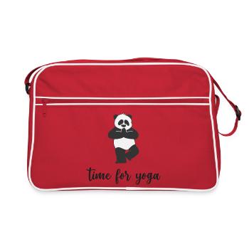 C’est le temps du yoga - Sac Retro - rouge/blanc - Devant