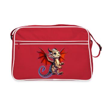 Dragon - Sac Retro - rouge/blanc - Devant