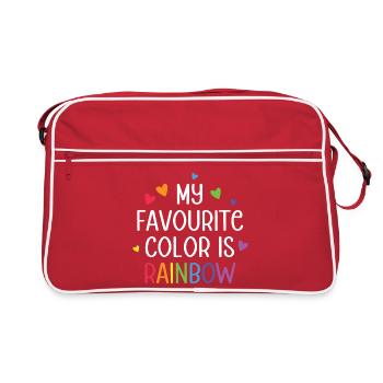 LGBT Pride Month - My Favourite Color is Rainbow - Retro Bag - red/white - Front