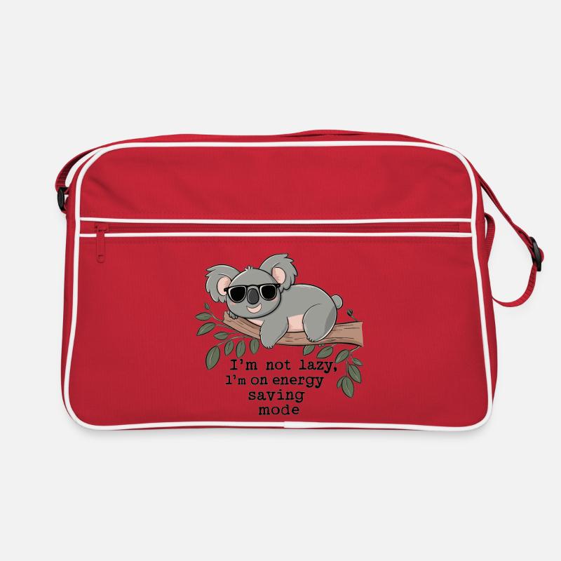 Not Lazy, Just Energy Saving - Koala Relax Retro Tasche