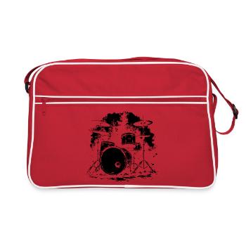 Croquis de batterie - Sac Retro - rouge/blanc - Devant