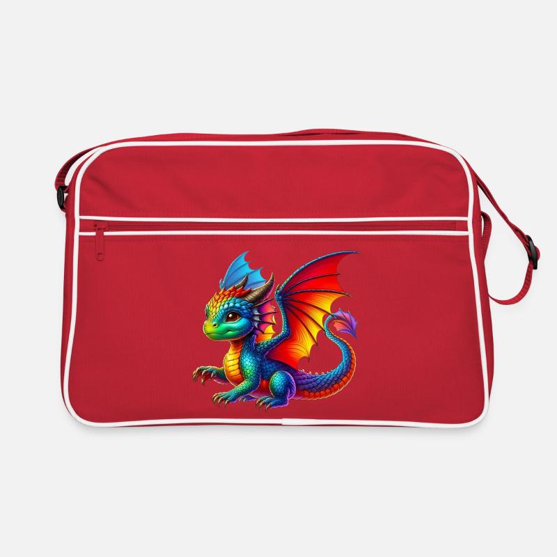Dragon - Sac Retro - rouge/blanc