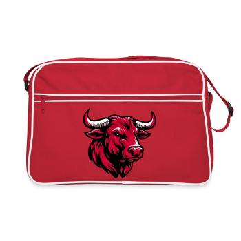 Stier - Retro Tasche - Rot/Weiß - Vorne