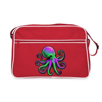Pieuvre - Sac Retro - rouge/blanc - Devant