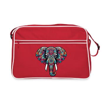Éléphant - Sac Retro - rouge/blanc - Devant