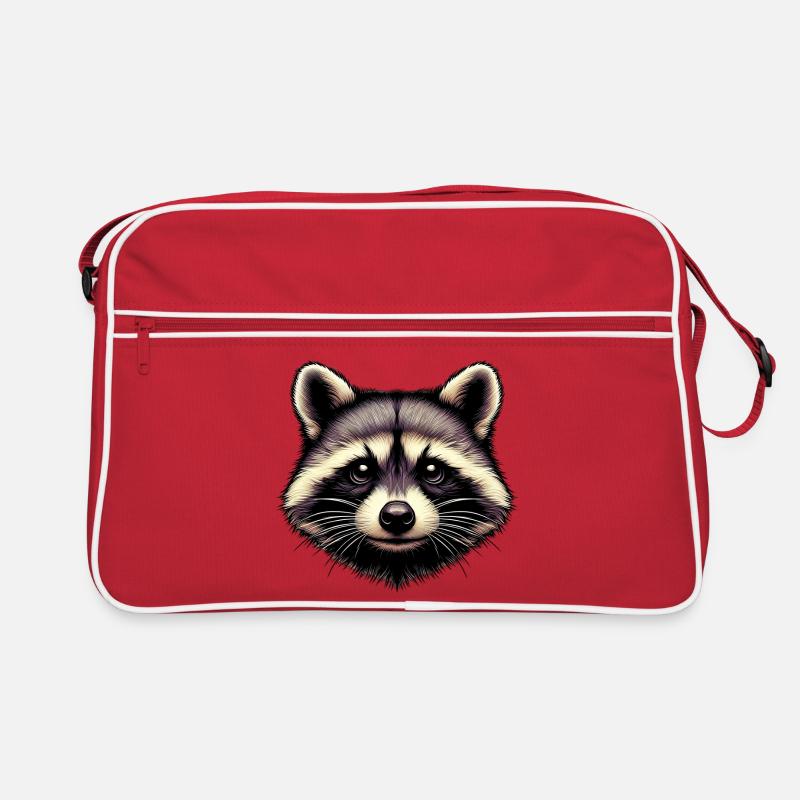 Waschbär Retro Tasche