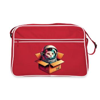 Chat astronaute - Sac Retro - rouge/blanc - Devant