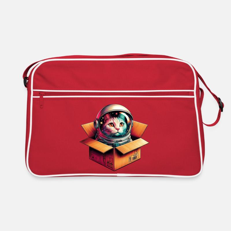 Astronaut Cat Retro Bag