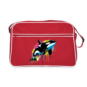 Killer whale - Retro Bag - red/white - Front
