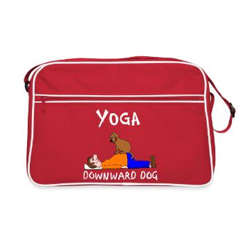 Yoga Chien tête en bas - Sac Retro - rouge/blanc - Devant