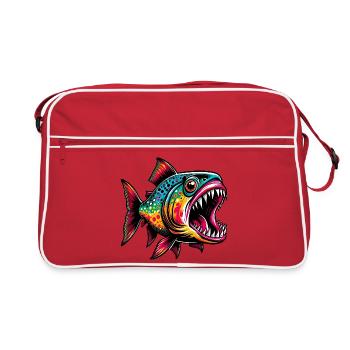 Piranha - Sac Retro - rouge/blanc - Devant