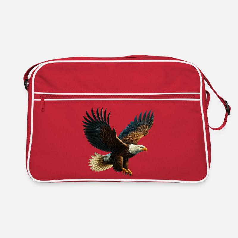 Adler - Retro Tasche - Rot/Weiß