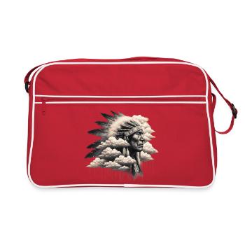 Amérindien Américain - Sac Retro - rouge/blanc - Devant