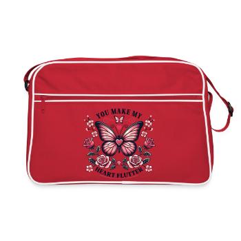 Tu fais battre mon cœur - Romantic Smash - Sac Retro - rouge/blanc - Devant