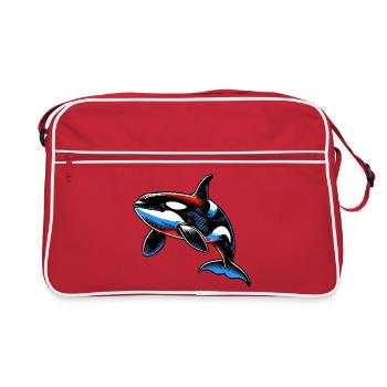 Killer whale - Retro Bag - red/white - Front