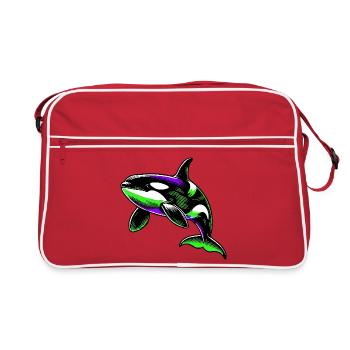 Killer whale - Retro Bag - red/white - Front
