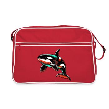 Killer whale - Retro Bag - red/white - Front