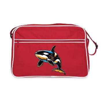 Killer whale - Retro Bag - red/white - Front