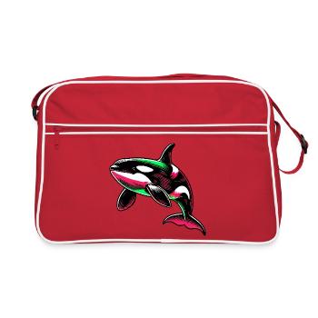 Killer whale - Retro Bag - red/white - Front