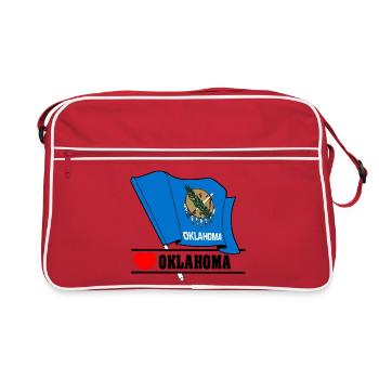 Flag Oklahoma heart OKLAHOMA - Retro Bag - red/white - Front