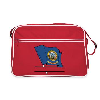 Flag Indaho text banner - Retro Bag - red/white - Front