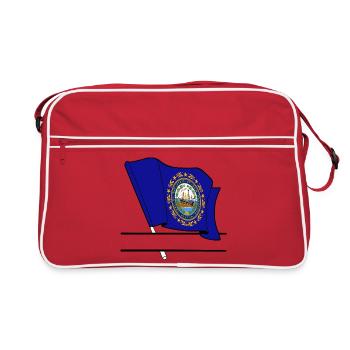 Flag New Hampshire text banner - Retro Bag - red/white - Front