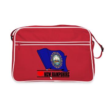 Flag New Hampshire heart NEW HAMPSHIRE - Retro Bag - red/white - Front