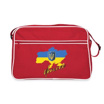 Fierté ukrainienne, drapeau ukrainien - Sac Retro - rouge/blanc - Devant