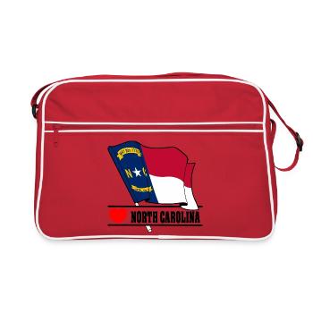 North Carolina flag heart NORTH CAROLINA - Retro Bag - red/white - Front