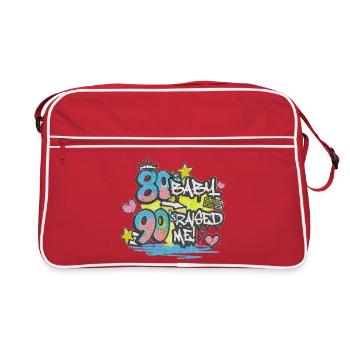 Bébé des années 80 Raised Me des années 90 - Motif graffiti - Sac Retro - rouge/blanc - Devant