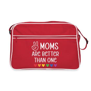 LGBTQ Pride Month - Two Moms Are Better Than One - Retro Bag - red/white - Front