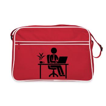 Worker Computer Job Desk - Retro Bag - red/white - Front