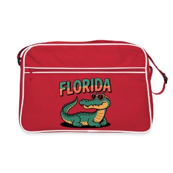 Alligator de Floride - Sac Retro - rouge/blanc - Devant