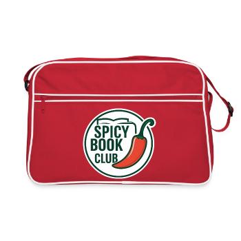 Autocollant Emblème – Spicy Book Club - Sac Retro - rouge/blanc - Devant