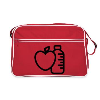 Mode de Vie Sain - Sac Retro - rouge/blanc - Devant